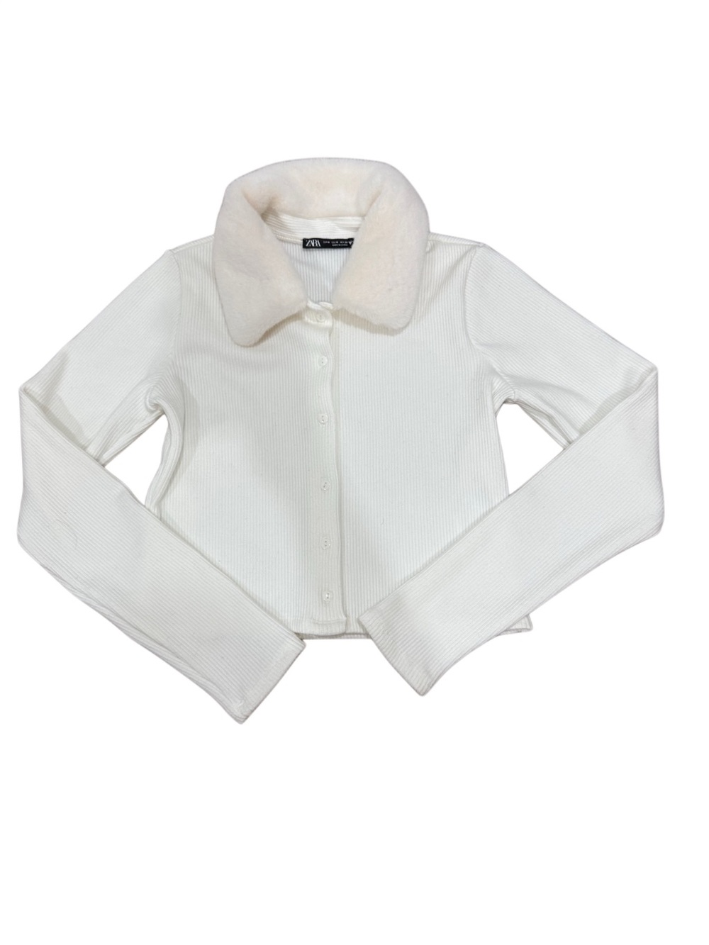 ZARA White Button-up Top ♡︎